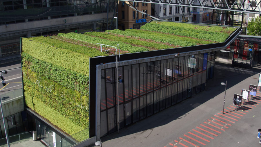 Blick von oben auf m2 Metro Station Lausanne (c) Nicolas Janberg_www.structurae.de
