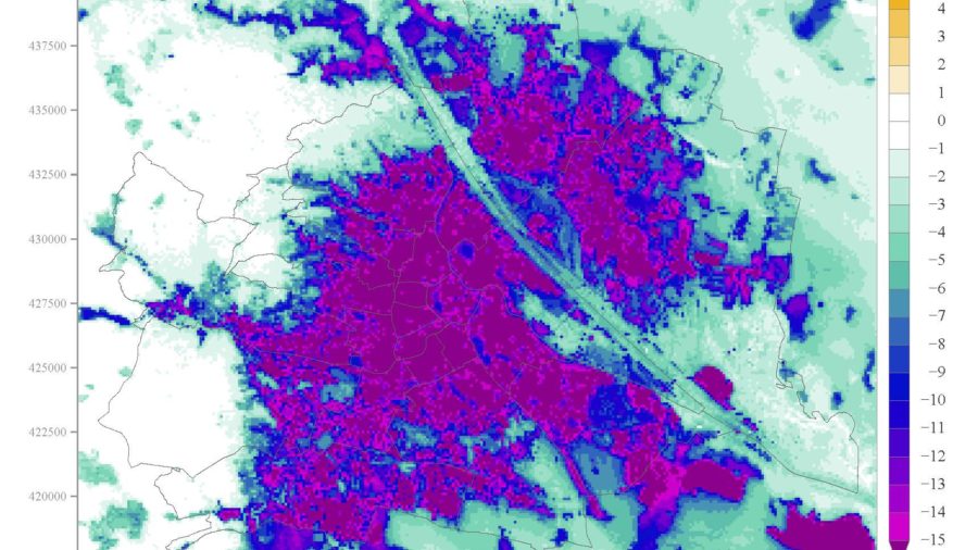 Mikroklimatische Simulation für Wien - theoretisches Gesamtpotenzial