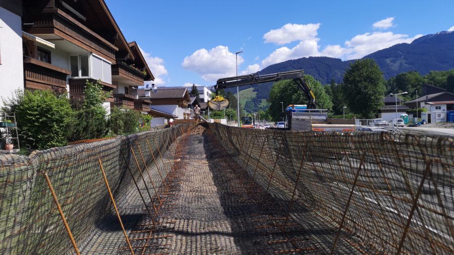 Errichtung der Bewehrten Erde 2
