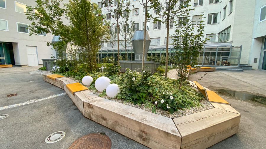 neu geschaffene Pflanzinseln © J. Kräftner